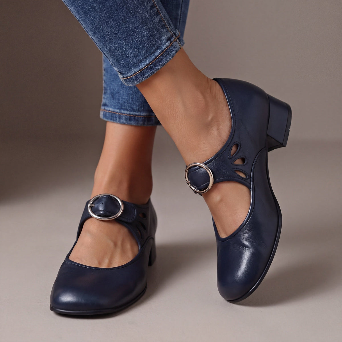 Valmorie| Babies en Cuir à Talon Véronique